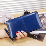 Women's Long Wallet Clutch Bag with Hand Strap