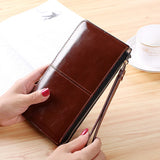 Women's Long Wallet Clutch Bag with Hand Strap