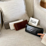 Crocodile Pattern PU Women's Wallet Zipper Clutch Multi-card Pocket