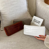 Crocodile Pattern PU Women's Wallet Zipper Clutch Multi-card Pocket