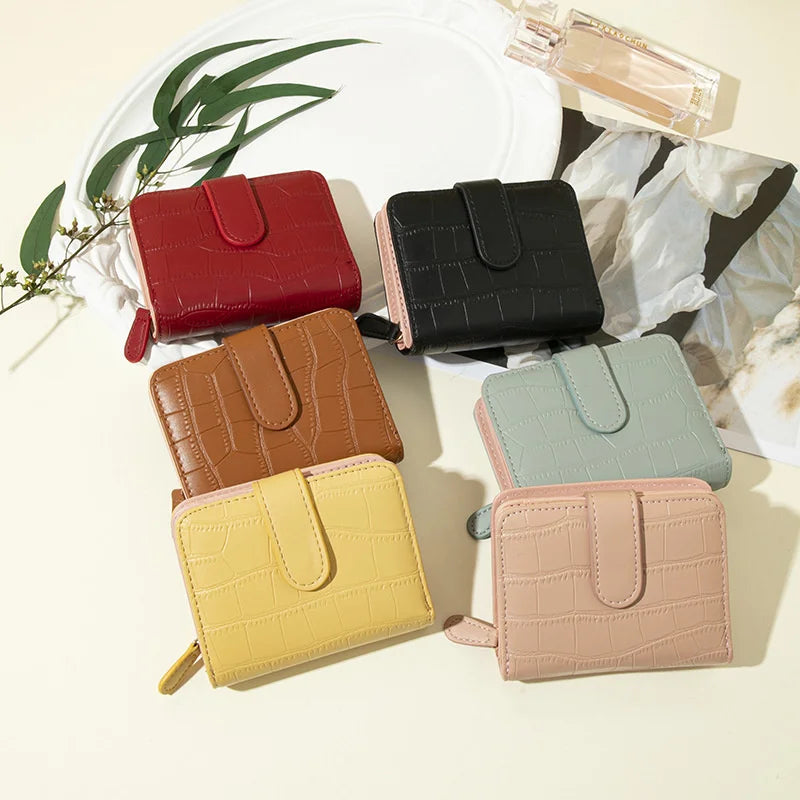 Stone Pattern Short Women's Wallet Multifunctional Student Wallet