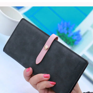 Women's Long Wallet with Large Capacity Frosted Wallet