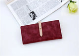 Women's Long Wallet with Large Capacity Frosted Wallet