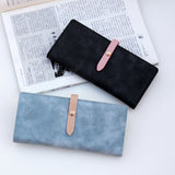 Women's Long Wallet with Large Capacity Frosted Wallet