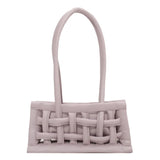Small Fashionable Woven Leather Strap Bag