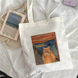 Van Gogh Art Oil Painting Shoulder Bag Harajuku Canvas Tote