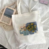 Van Gogh Art Oil Painting Shoulder Bag Harajuku Canvas Tote