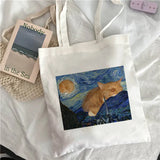 Van Gogh Art Oil Painting Shoulder Bag Harajuku Canvas Tote