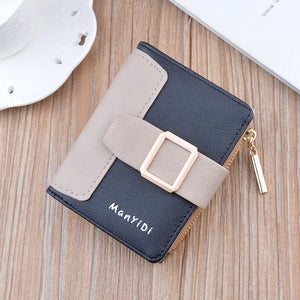 Women Short Wallet Clutch Bag PU Leather Cardholder Purse