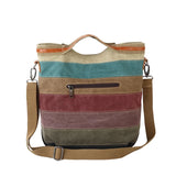 Canvas Shoulder Bag Zipper Crossbody Large Female Casual Tote Handbags