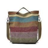 Canvas Shoulder Bag Zipper Crossbody Large Female Casual Tote Handbags