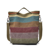 Canvas Shoulder Bag Zipper Crossbody Large Female Casual Tote Handbags