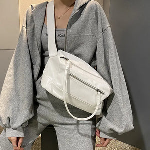 Women Soft PU Leather Shoulder Bag Large Capacity Crossbody Handbag