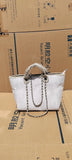 Canvas Chain Messenger Bag Shoulder Tote Handbag for Women