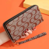 Women Wallet CC Ladies Phone Clutch Double Zip Hand Strap