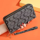 Women Wallet CC Ladies Phone Clutch Double Zip Hand Strap