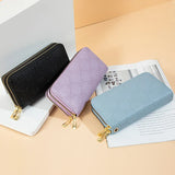 Women Wallet Bow Ladies Clutch Bag Double Zipper Hand Strap Star 829