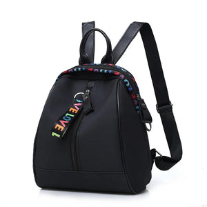 Women's Oxford Backpack Casual Waterproof Travel Black Bag Girls School Mini