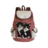 Womens Backpack Cat Animal Large Capacity Eco Reusable Casual Bags
