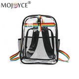 Clear PVC Women's Backpack School Bag for Traveling