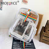 Clear PVC Women's Backpack School Bag for Traveling