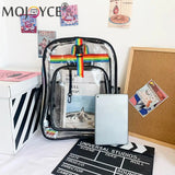 Clear PVC Women's Backpack School Bag for Traveling