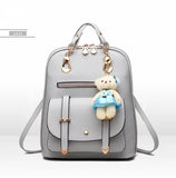 Girls PU Backpack Student Casual Schoolbag for Women Backpacks