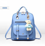 Girls PU Backpack Student Casual Schoolbag for Women Backpacks
