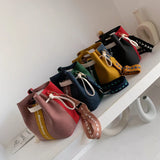 Women's Leather Crossbody Bag Bucket Shoulder Handbag