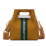 Women's Leather Crossbody Bag Bucket Shoulder Handbag