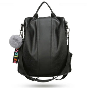 Womens Faux Leather Shoulder Bag Satchel Handbag Backpack