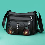 Wild Multi-layer Messenger Bag Leather Strap Crossbody Bag