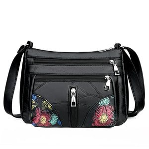 Wild Multi-layer Messenger Bag Leather Strap Crossbody Bag