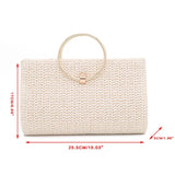 Straw Banquet Purse with Tassel Crossbody Bag