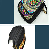 Womens Ethnic Style Embroidered Retro Backpack Mini Small Bag