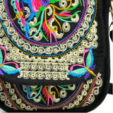Womens Ethnic Style Embroidered Retro Backpack Mini Small Bag