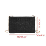 Glitter Crossbody Bag Chain Strap Shoulder Underarm Messenger Bag
