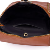 Large Capacity Leather Backpack Purse with Multiple Zipper Pockets