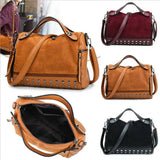 Large Tote Bag Shoulder Handbag Studded Crossbody Shopper Bag