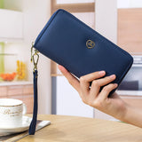 Womens Long Organizer Wallet with Interior Zipper Compartment