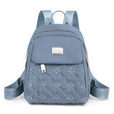Mini Quilted Backpack Waterproof Nylon College Girls School Daypack