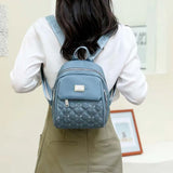 Mini Quilted Backpack Waterproof Nylon College Girls School Daypack
