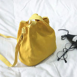 Canvas Bucket Bag Crossbody Shoulder Handbag