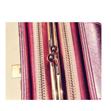 Women's Pu Leather 3 Pocket Messenger Bag with Chain