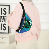 Womens Reversible Mermaid Sequins Glitter Waist Bum Bag Pack