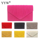 Rose Red Envelope Clutch Evening Bag