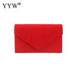 Rose Red Envelope Clutch Evening Bag