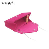 Rose Red Envelope Clutch Evening Bag