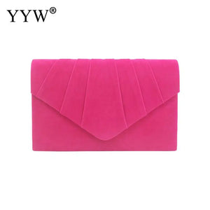 Rose Red Envelope Clutch Evening Bag