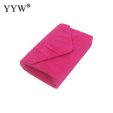 Rose Red Envelope Clutch Evening Bag